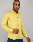 Plain Cotton Shirt Yellow