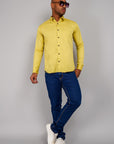 Plain Cotton Shirt Yellow