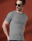 Round Neck T-Shirt Light Grey