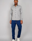 Plain Cotton Shirt gray