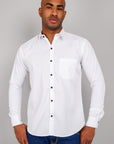 Plain Cotton Shirt white