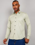 Plain Cotton Shirt C - Green
