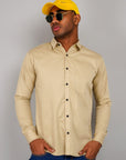Plain Cotton Shirt Cream