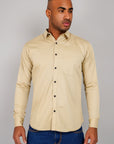 Plain Cotton Shirt Cream