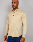 Plain Cotton Shirt Cream