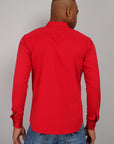 Plain Cotton Shirt red