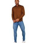 Plain Cotton Shirt brown