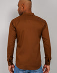 Plain Cotton Shirt brown
