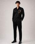 Midnight Koi Luxe Satin Shirt