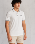 Placket Detail Regular Polo Shirt white