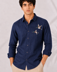 Wild Flight Embroidered Cotton Shirt