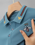 Luxurious Bee Emblem Signature Collar Polo T-Shir