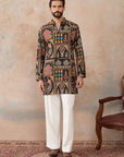 Men’s Black Heritage Short Kurta