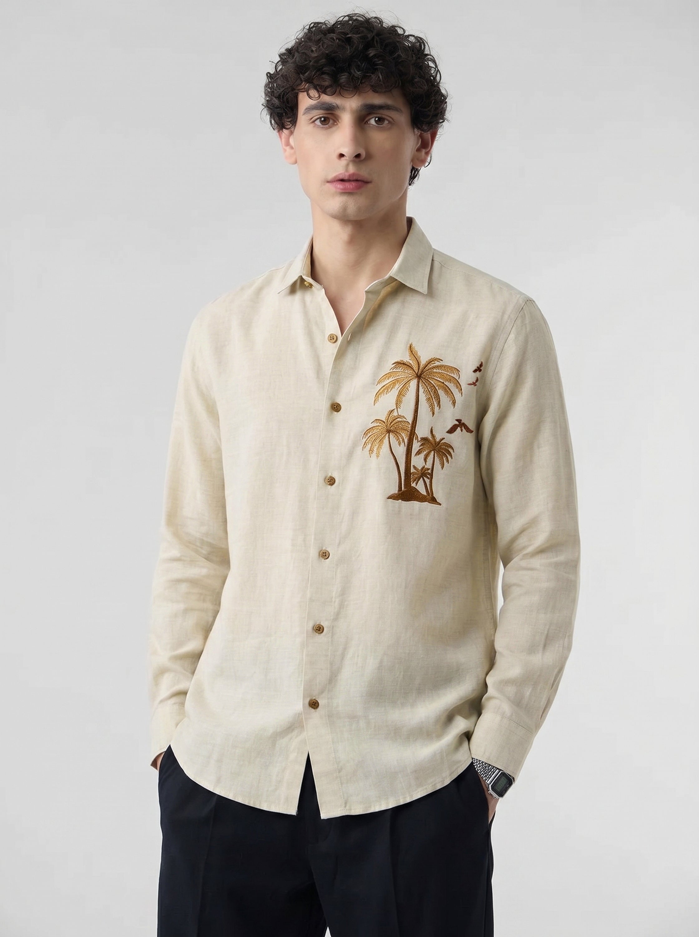 Tropical Sands Premium Embroidered Shirt