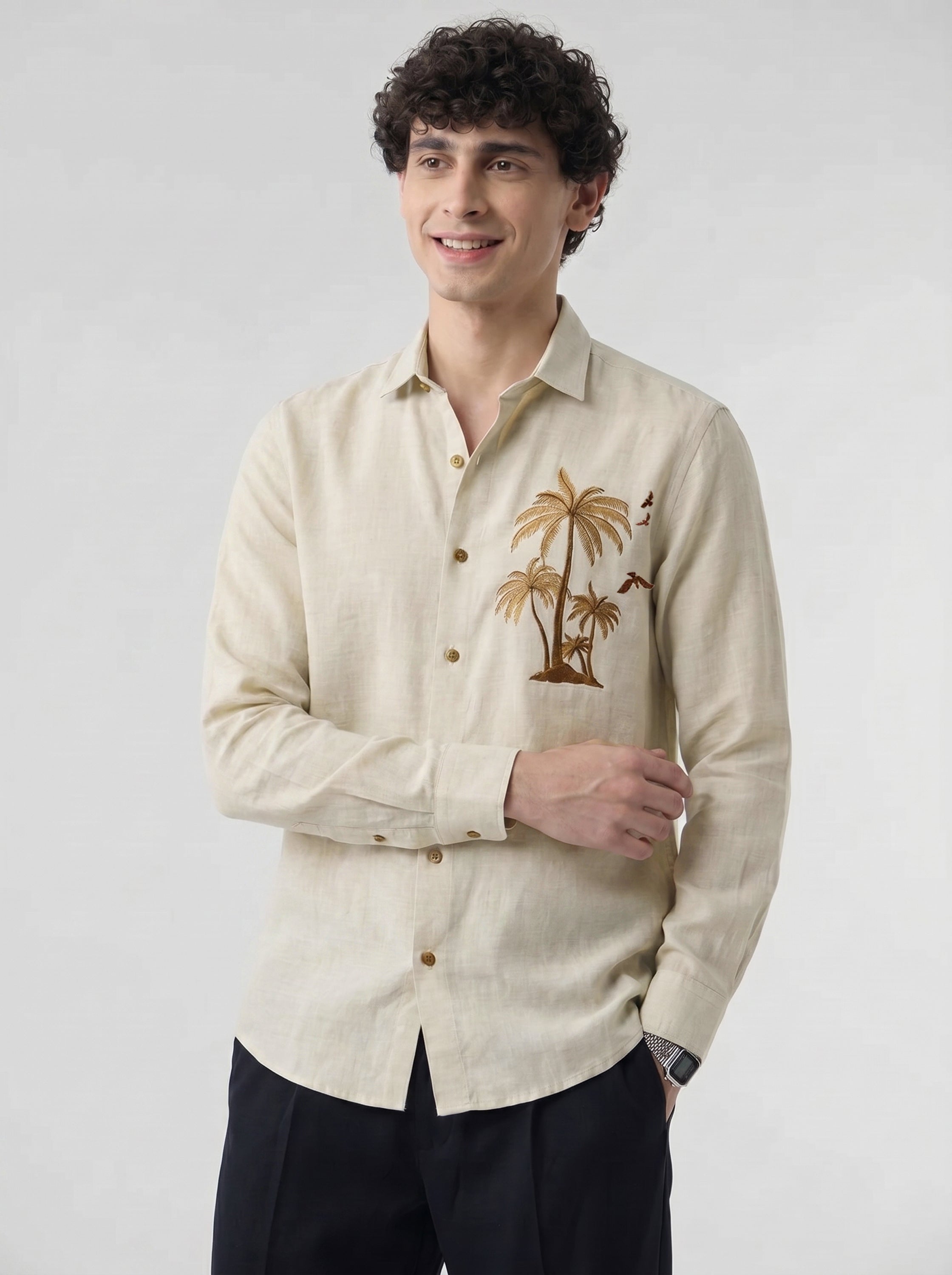 Tropical Sands Premium Embroidered Shirt
