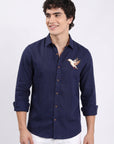 Azure Wings Premium Embroidered  Shirt
