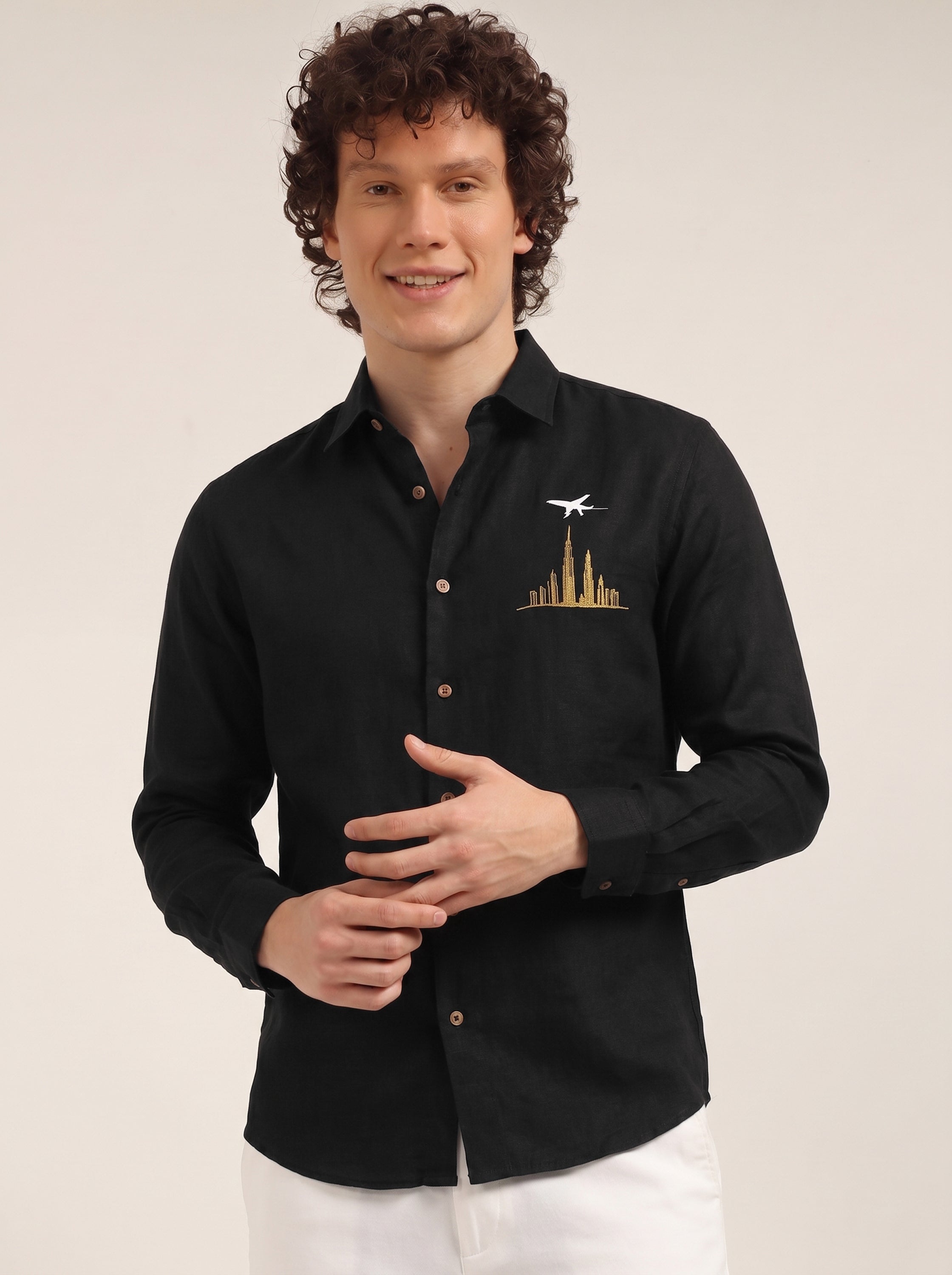 Skyline Voyage Premium Embroidered  Shirt