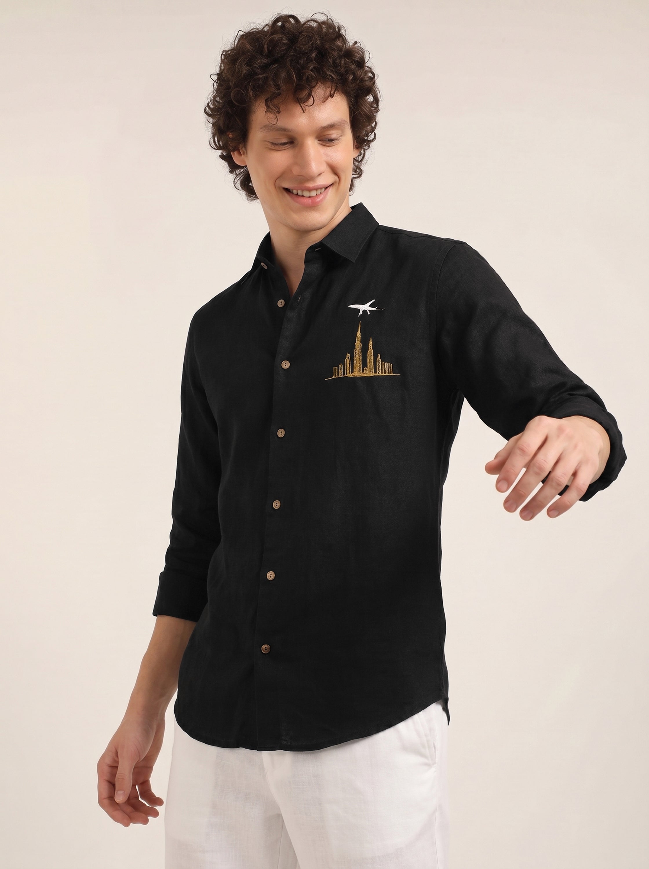 Skyline Voyage Premium Embroidered  Shirt