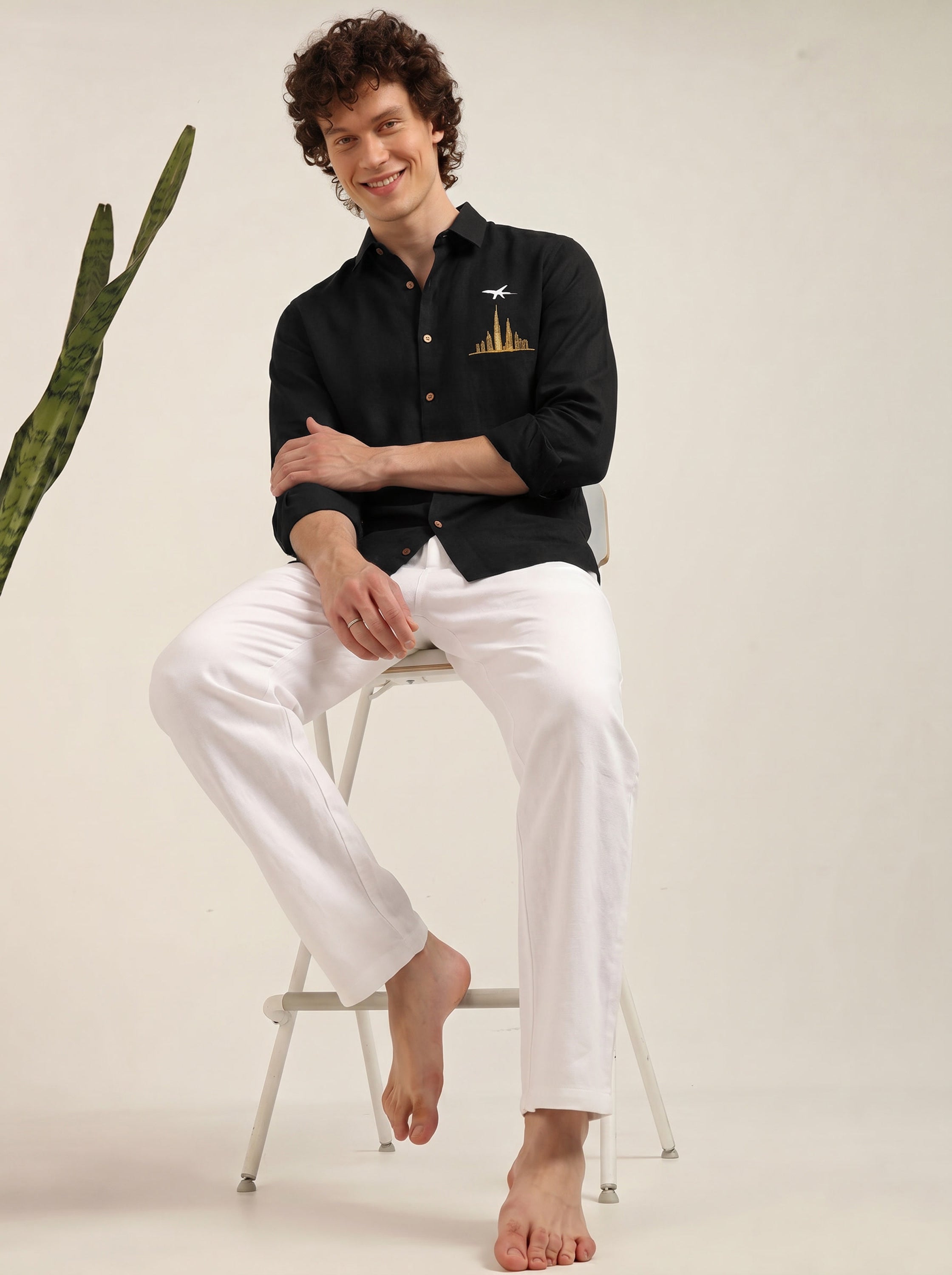 Skyline Voyage Premium Embroidered  Shirt