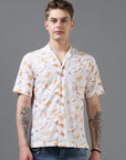 Regular Fit Printed Spread Collar Beach Wear Shirt