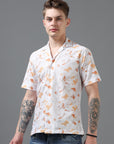 Regular Fit Printed Spread Collar Beach Wear Shirt