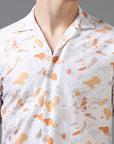 Regular Fit Printed Spread Collar Beach Wear Shirt