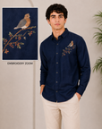 Songbird Embroidered Cotton Shirt