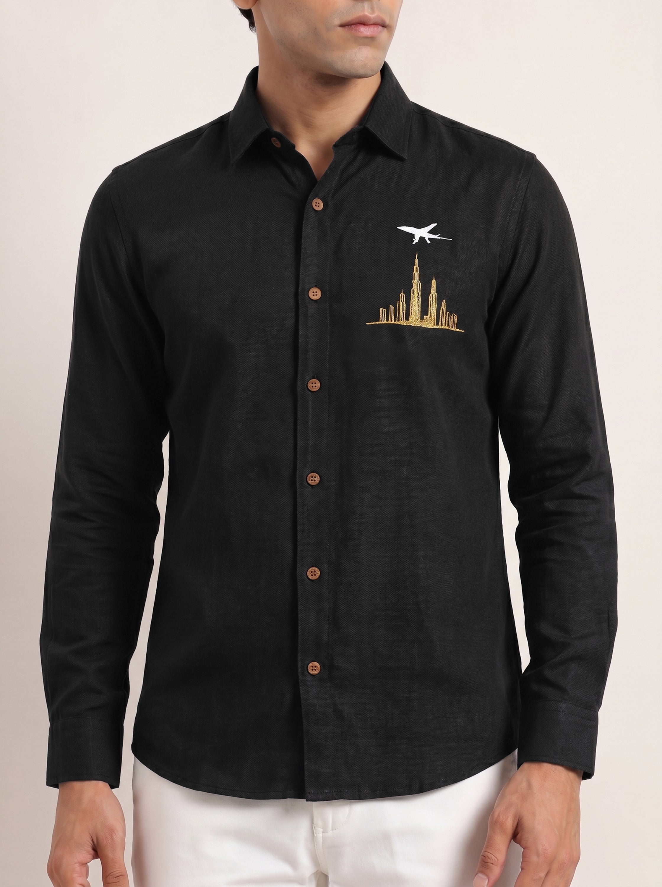 Skyline Voyage Premium Embroidered  Shirt