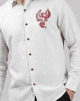 Crimson Phoenix Premium Embroidery  Shirt