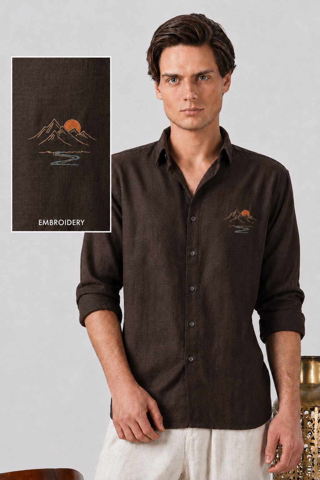 Summit Trail Embroidered Cotton Shirt