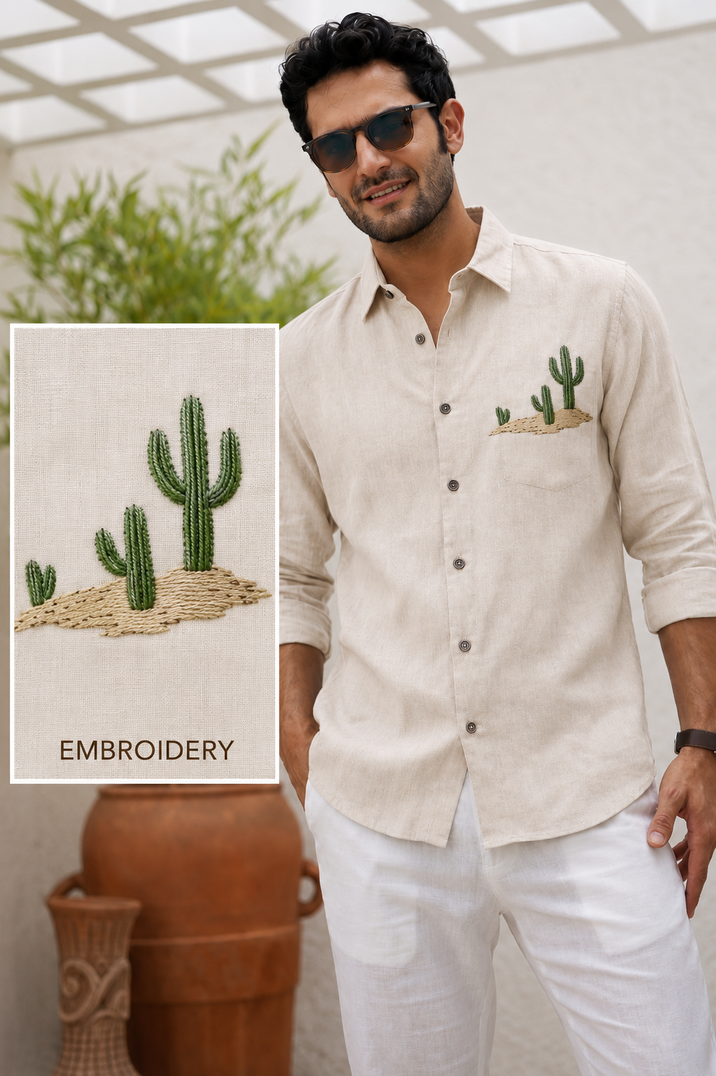 Desert Cactus Full Sleeve Casual Shirt
