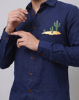 Desert Cactus Premium Navy  Shirt