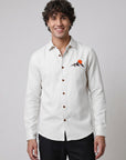 Alpine Sunset Premium White  Embroidered Shirt