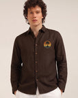 Sunset Palm Premium  Embroidery  Shirt