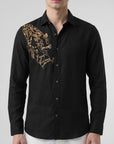 Royal Panther Premium Black  Embroidered Shirt