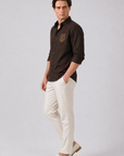 Royal Tiger Embroidered Cotton Shirt
