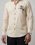 Ivory Stallion Premium  Embroidered Shirt