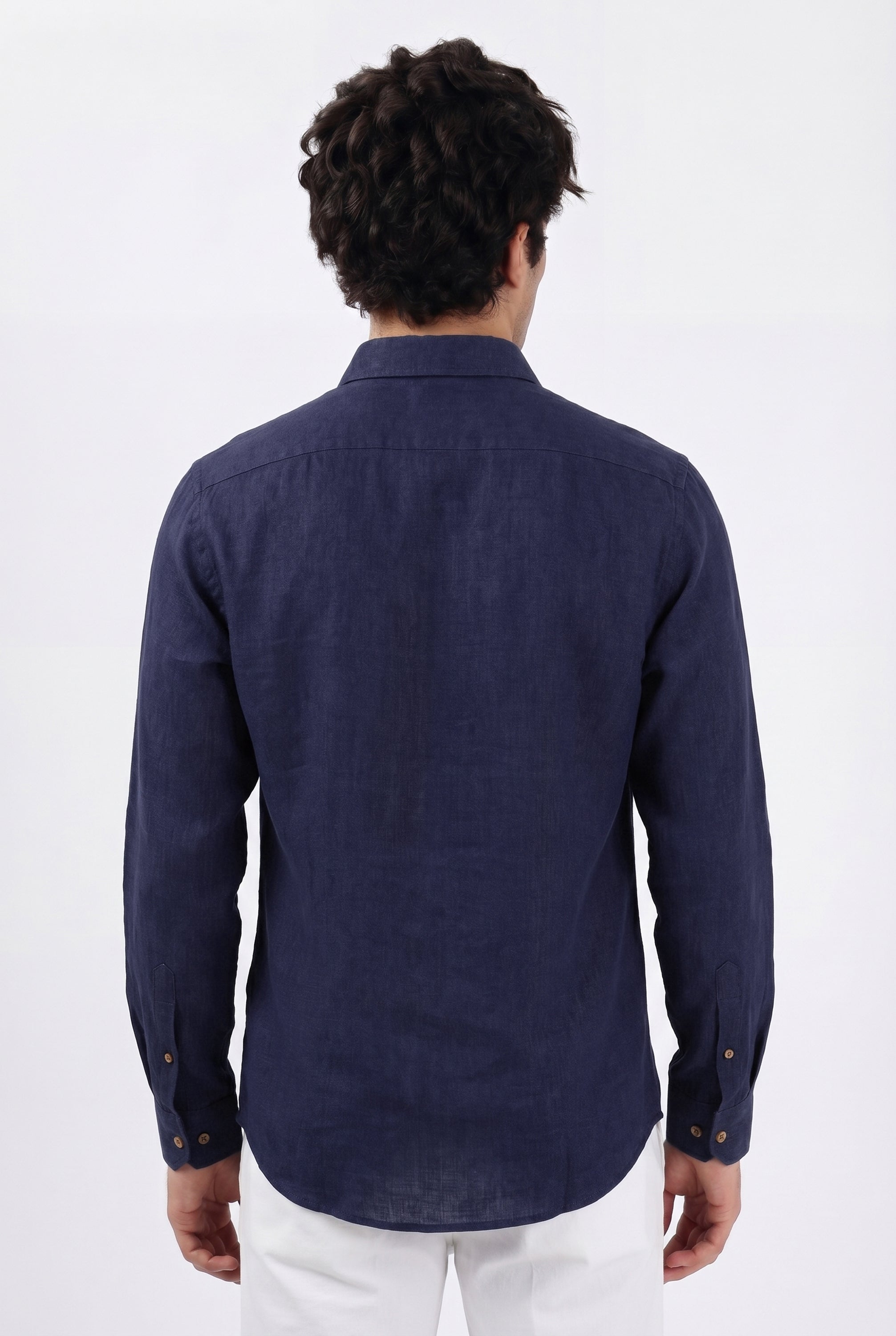 Mountain Lodge Premium Navy Blue  Embroidered Shirt