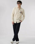 Tropical Horizon Embroidery  Linen Shirt
