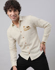Desert Dune Premium Beige  Embroidered Shirt