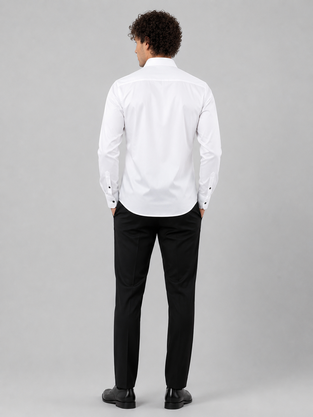 Pure White Koi Fish Art Premium Cotton Satin Shirt