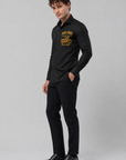 Ride Free Black Biker Satin Graphic Shirt