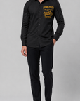 Ride Free Black Biker Satin Graphic Shirt