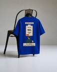 Battery Status – Love Life 15% Oversized Graphic T-Shirt | Funny Single Life Streetwear Tee (Blue)