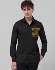 Ride Free Black Biker Satin Graphic Shirt