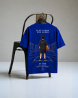 Play Alone Win Alone Oversized T-Shirt – Basketball Motivation Graphic Tee (Royal Blue)