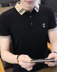 Burberry Black Cotton Half Sleeve T-Shirt