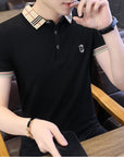 Burberry Black Cotton Half Sleeve T-Shirt