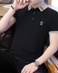 Burberry Black Cotton Half Sleeve T-Shirt