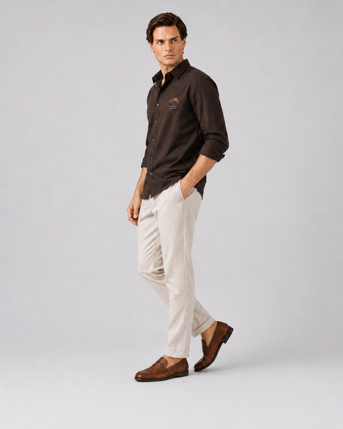 Summit Trail Embroidered Cotton Shirt